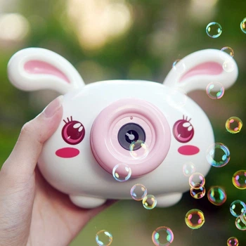 Детский фотоаппарат-генератор для мыльных пузырей Bubble Camera Зайчик