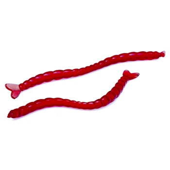 Силиконовый мотыль TRABUCCO Slurp Blood Worm Red 24*1мм, 50шт
