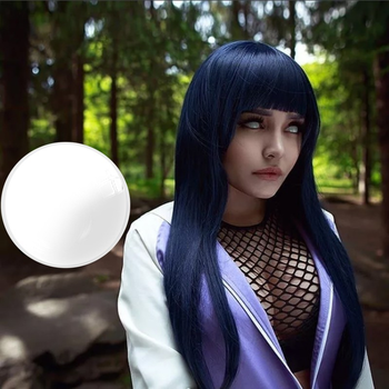 Линзы контактные цветные Hyuga Hinata из Наруто + контейнер для Хэллоуин Halloween Косплей аниме Белый (10900313)