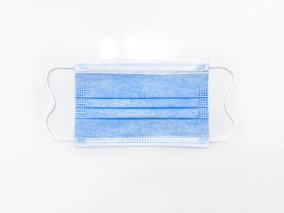 Дитячі медичні маски тришарові з фільтром мельтблаун блакитні з затиском для носа 50 шт. 04МАСКИ