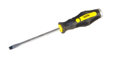 Викрутка ударна шліцева магнітна MASTERTOOL SL6х125 мм ручка з TPR покриттям 49-5612