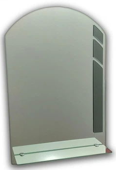 Зеркало с декором и полочкой Seria A №58 (675x450)