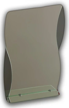 Зеркало фигурное с полочкой Seria A №46 (680х450х120 мм)