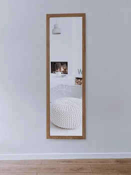 Зеркало настенное в деревянной раме HomeDeco Светло-коричневый 150х40