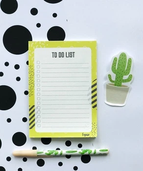 Блок для записи важных дел Figasse To Do List А6 зеленый на магните
