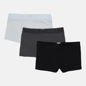 Набір трусів боксерів чоловічих бавовняних Levi's 905042001-010 M 3 шт Black Grey Combo (8718824989594)