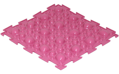 Коврик Камни розовые мягкие, 1 элемент,25*25 см, Ортопедический массажный коврик, Пазлы детский, развивающий модульный коврик