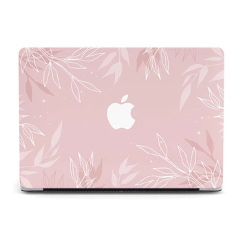 Чехол пластиковый для MacBook Pro 13 M2/M1 A2338 2022/20 Розовый стайл цветков