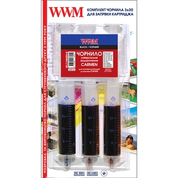 Чернила для Canon PIXMA TS3350 WWM CARMEN Black 3шт x 20мл IR3.CARMEN/B