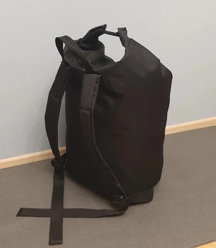 Тактическая транспортная сумка-баул мешок армейский Trend черный на 45 л с Oxford 600 Flat 0057B
