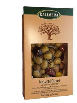 ​Kalimera Мікс оливок та перчиків у маринаді "Корінф", 250 г