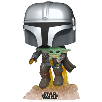 Фигурка Фанко Мандалорец и Малыш Йода Звёздные Войны Star Wars Mandalorian Flying with The Child Funko 50959