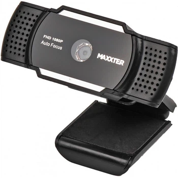 Веб-камера Maxxter, 1.3 Mpx, 1920x1080, Auto-Focus, USB 2.0, встроенный микрофон, Black