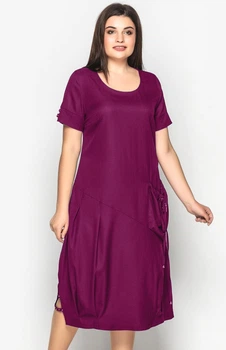 Женское платье в стиле бохо Exclusive moda М-188 50 Вишневый
