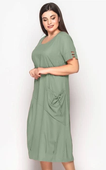 Женское платье в стиле бохо Exclusive moda М-188 62 Оливковый