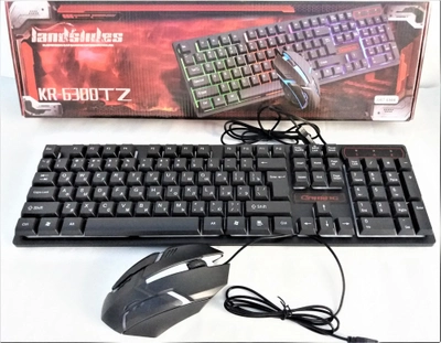 Комплект клавиатура і мишка LandsLides KR - 6300 TZ Провідний набір з підсвіткою