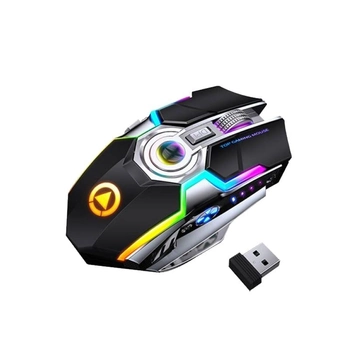 Бесшумная игровая мышь с RGB подсветкой 2,4G 1600 DPI 7 кнопок для ноутбука, компьютера (RSLN-30503)