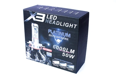 LED лампы X3 HB4 50W 6000K 6000lm Диоды ZEUS. +2 фильтра в комплекте!