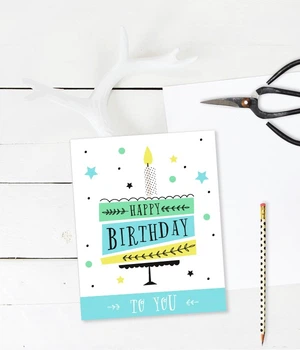 Оригинальная открытка Happy Moments "Happy birthday to you!" 12x15 см (0210-2)