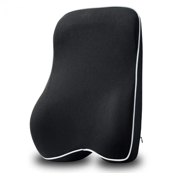 Ортопедическая подушка под спину поясничный упор Lagodrive Lago Comfort 49x40x12см черная