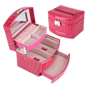 Шкатулка трансформер для украшений Jewelry box малиновый