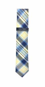 Галстук Nautica из шелковой и хлопковой смеси 3NC81355 желтый+синий