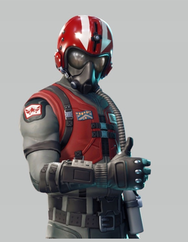 Наклейка для інтер'єру Фортнайт дитяча, стікер Fortnite 70 х 45 см Wingman Пілот Oracal (L-9)