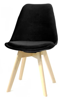 Стул обеденный Onder Mebli MILAN SOFT БАРХАТ ЧЕРНЫЙ В - 4