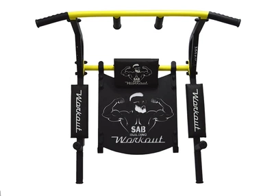 Турнік бруси на стіну Workout з рамкою SAB 5 в 1 (4в1) з адаптивною спинкою для преса Розбірний домашній настінний спортивний тренажер (WO)
