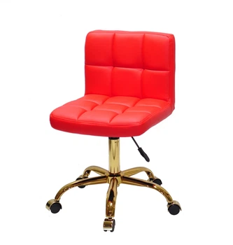 Кресло для мастера, персонала, посетителя с регулировкой высоты на колесах 4YOU Арно GD - OFFICE экокожа красная