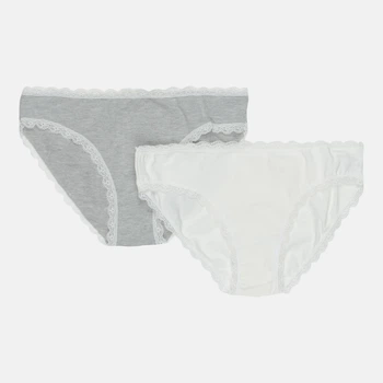 Трусики-слип Manoukian Slips X2 Femme 13890784-1 L Белый/Серый (3349610012995)