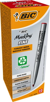 Набір маркерів перманентних BIC Marking Fine ECO 1.1 мм 12 шт. Червоних (3086121445033)