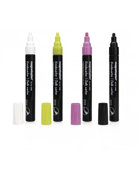 Маркеры меловые Magnetoplan Chalk Marker Assorted Set (12308) для стеклянной магнитно-маркерной доски