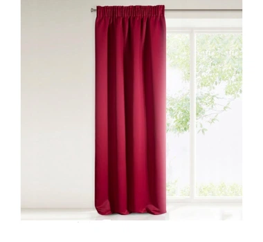 Однотонная штора Decority 270 х 135 см, красная (JS4331)