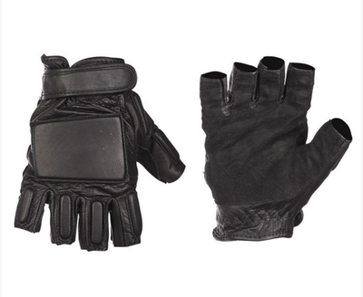 Перчатки тактические кожаные Mil-tec беспалые черные (12515002_2XL) размер 2XL