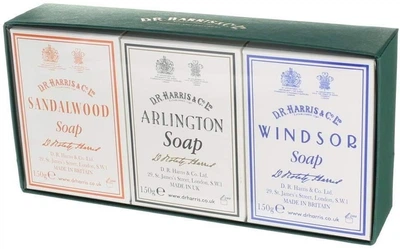 Набор мила для тіла D.R.Harris Bath Soap Trio - Arlington, Windsor and Sandalwood
