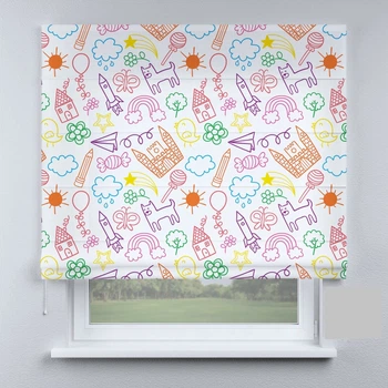 Римские шторы DECOLIV детские замки 40*170 см