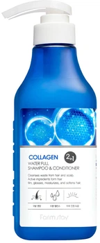 Шампунь-кондиционер увлажняющий FarmStay Collagen Water Full Moist Shampoo & Conditioner с коллагеном 530 мл (8809595053284)