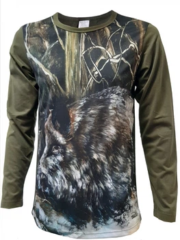 Реглан Silent Hunter Футболка с длинным рукавом BOAR 2XL Green