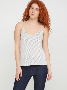 Майка H&M S белый листики 9124910655
