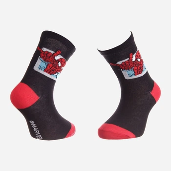 Дитячі шкарпетки бавовняні Disney Spiderman 43890147-2 19-22 Чорні (3349610003498)