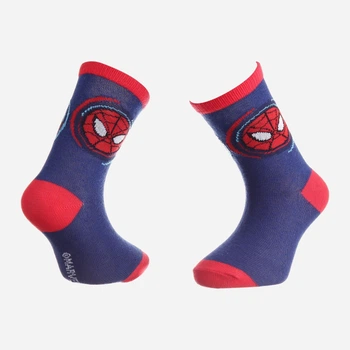 Дитячі шкарпетки бавовняні для хлопчиків Disney Spiderman 43890147-8 19-22 Сині (3349610003610)