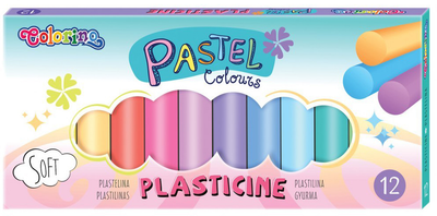 Пластилін Colorino Пастель 12 кольорів 200 г (87805PTR)