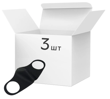 Упаковка масок-піт багаторазових нестерильних Гроно-Трейд маленька розмір S чорна 3 шт. (264697326)