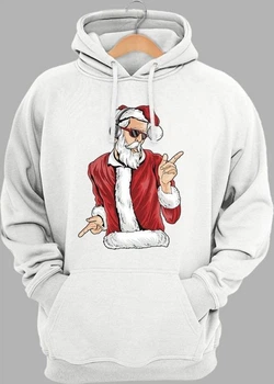 Худи мужское JHK Santa And Music SWRAKNG-WH/NG 2XL Белое (2000000890166)