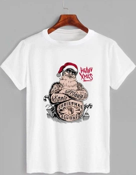 Футболка хлопковая длинная мужская JHK Heavy Christmas TSRA150-WH/NG XS Белая (2000000919386)