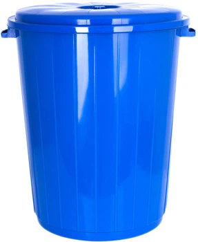 Відро з кришкою Violet House Батал 65 л 52х47х44 см Dark Blue (0132 Батал DARK BLUE з/кр. 65 л)