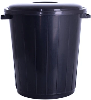 Відро з кришкою Violet House Батал 25 л 40х40х36 см Black (0134 Батал BLACK з/кр. 25 л)
