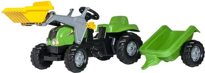 Трактор с прицепом и ковшом Rolly Toys rollyKid-X Зелёно-жёлтый (023134)