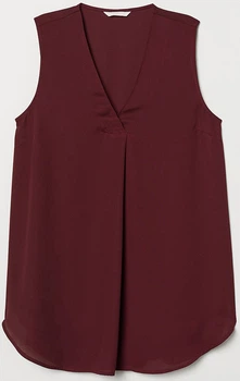Блузка женская H&M 0389544_борд 36 Бордовая (KZ2000000877396_LD2000000877396_KAY2000000877396)